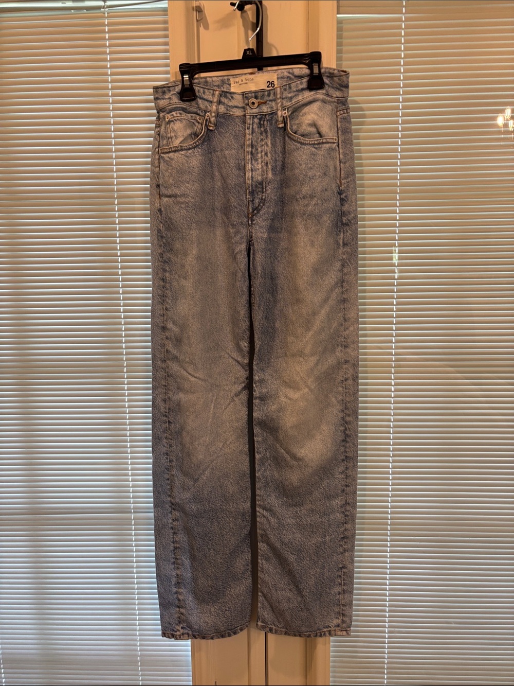 rag & bone Light Wash Straight-Leg Jeans